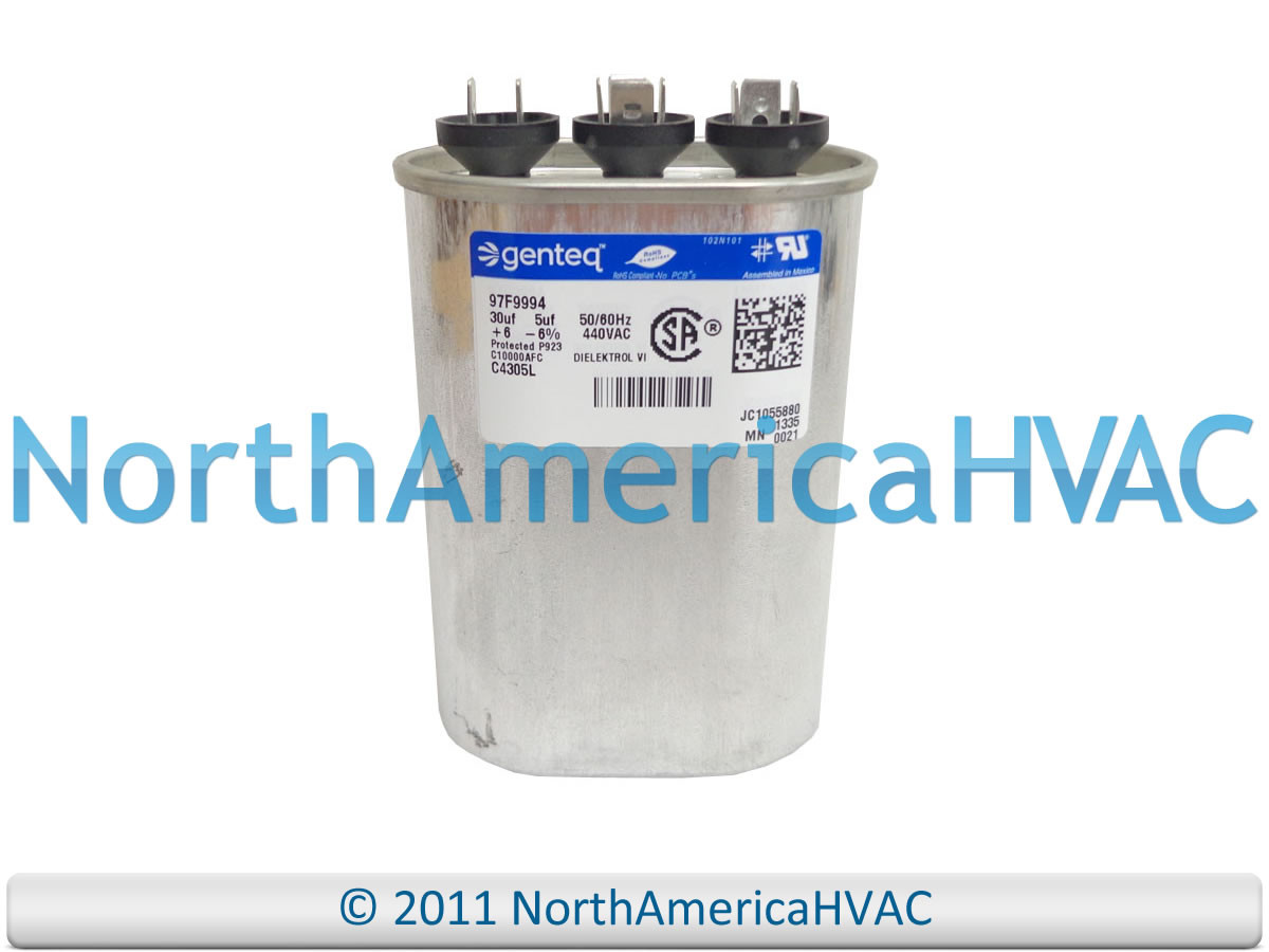 Capcom GE Genteq Capacitor Oval 30/5 uf MFD 440 volt Z97F9733